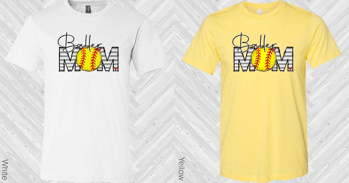 Baller Mom Softball Graphic Tee Graphic Tee