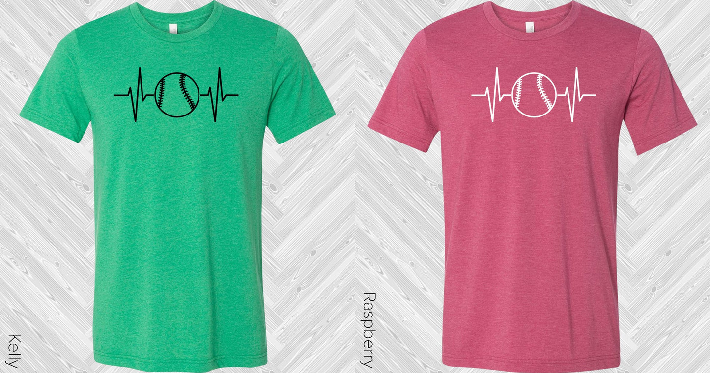 Baseball Heartbeat Graphic Tee Graphic Tee