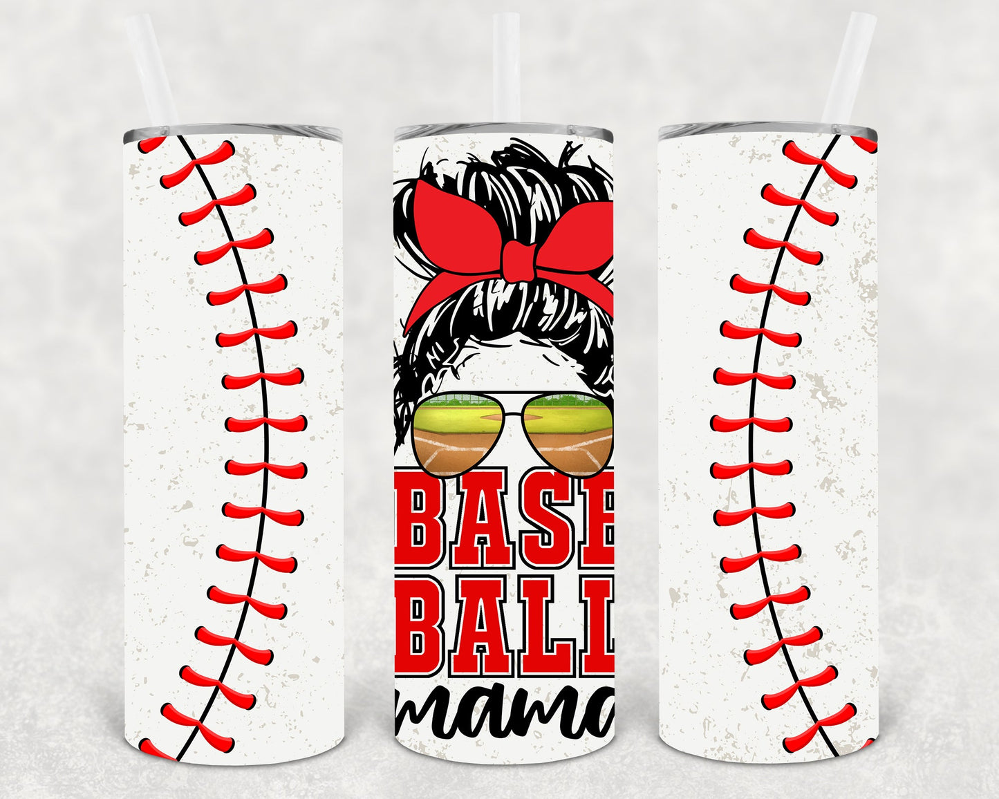 Baseball Mama 20 Oz Skinny Tumbler