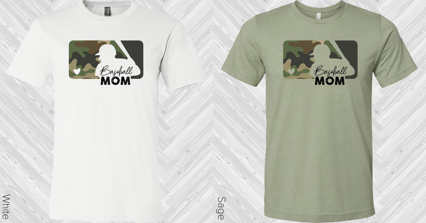 Baseball Mom Camo Graphic Tee Graphic Tee