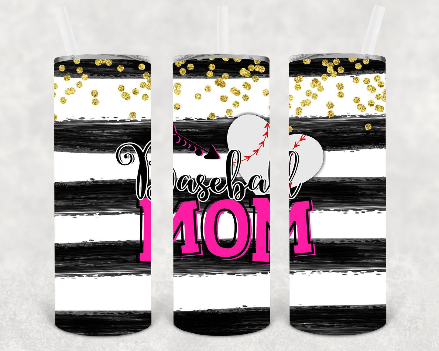 Baseball Mom 20 Oz Skinny Tumbler