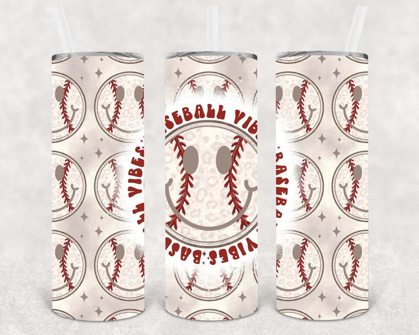 Baseball Vibes 20 Oz Skinny Tumbler