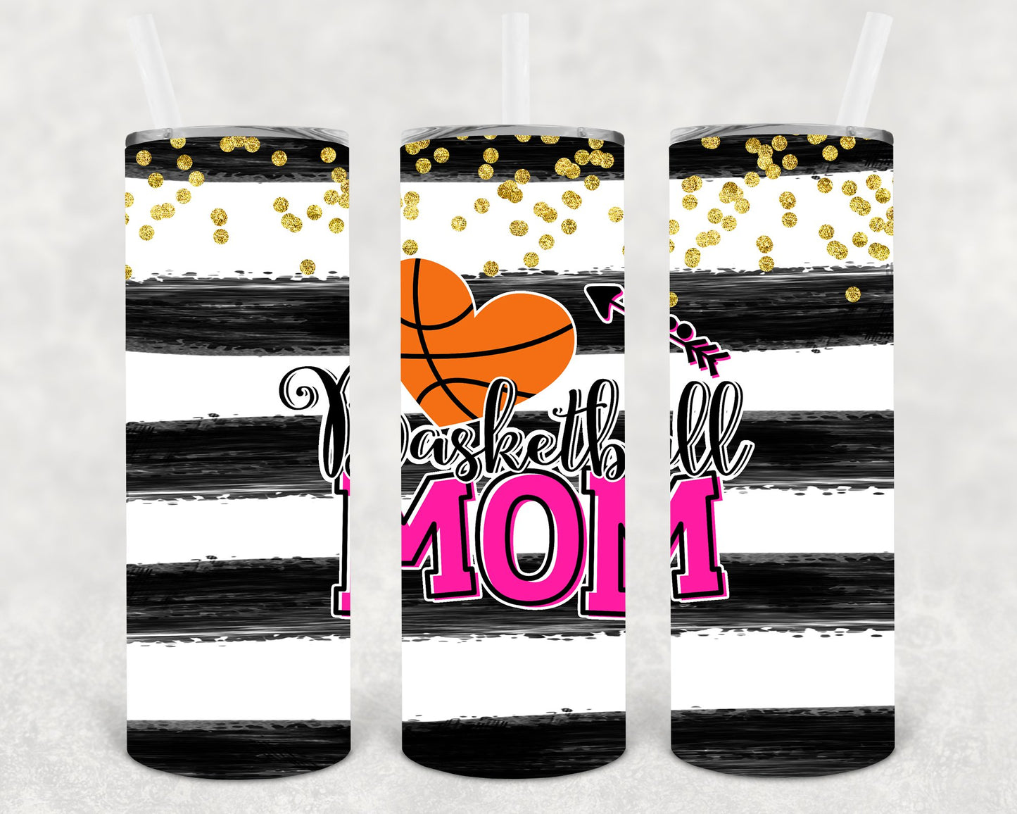 Basketball Mom 20 Oz Skinny Tumbler