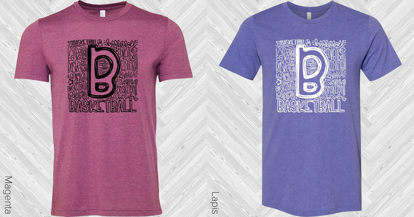 Basketball Subway Art Graphic Tee Graphic Tee