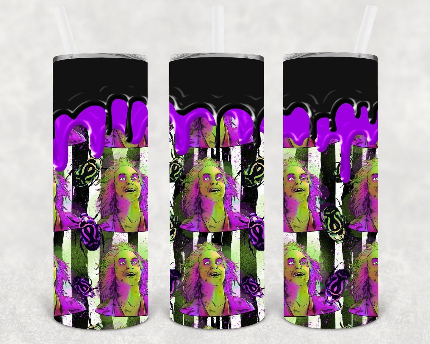 Beetlejuice 20 Oz Skinny Tumbler