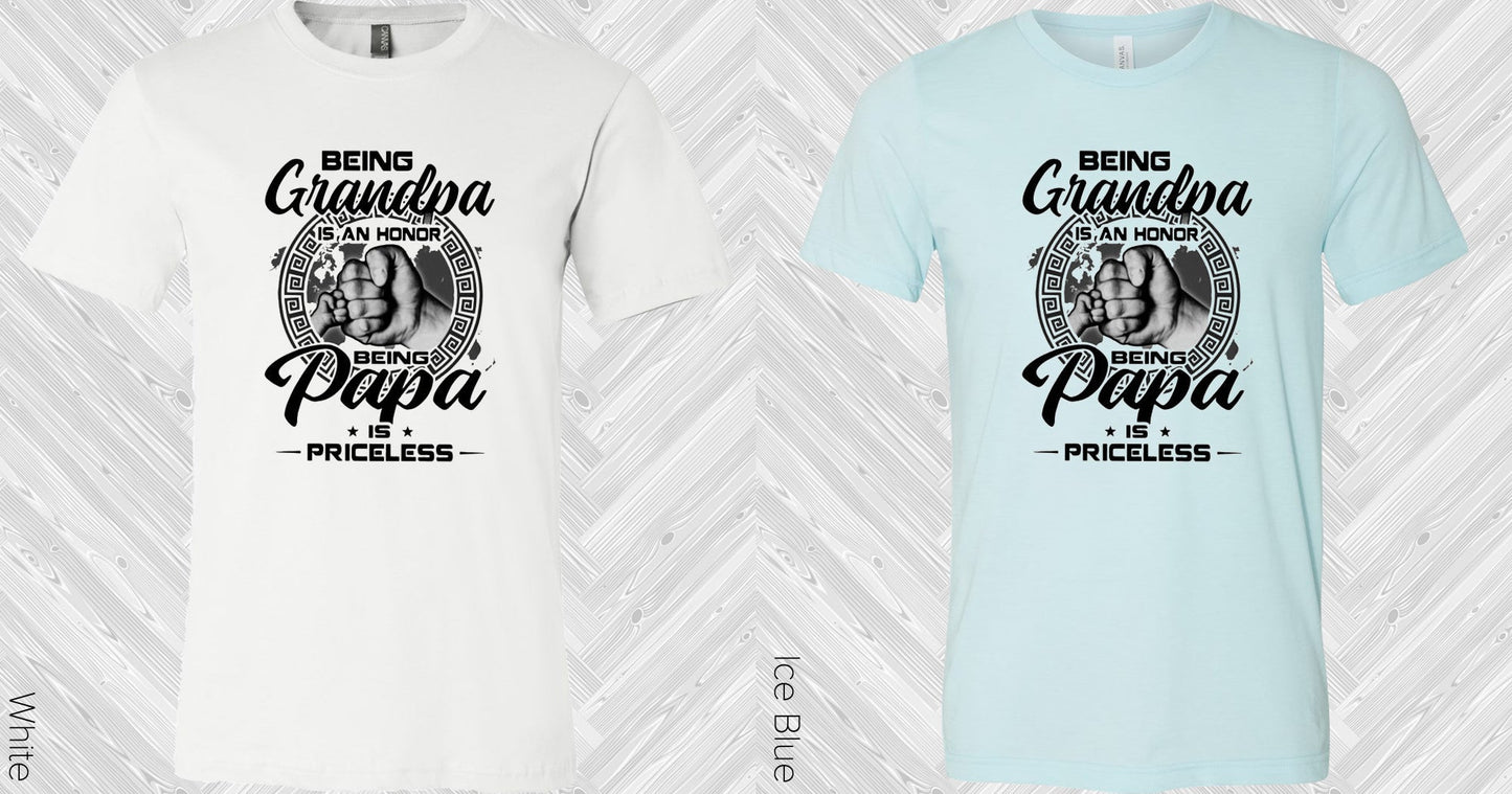 Being Grandpa Is An Honor Papa Priceless Graphic Tee Graphic Tee