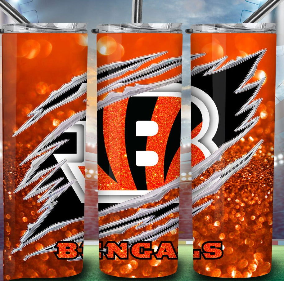 Bengals Claw 20 Oz Skinny Tumbler