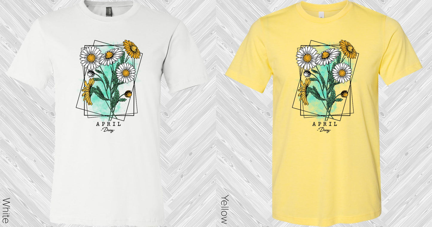 Birth Flower April Daisy Graphic Tee Graphic Tee