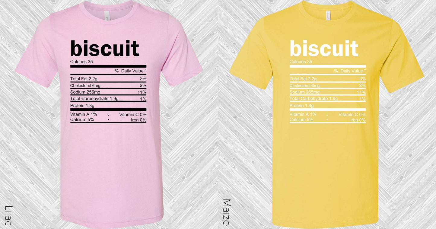 Biscuit Ingredients Label Graphic Tee Graphic Tee