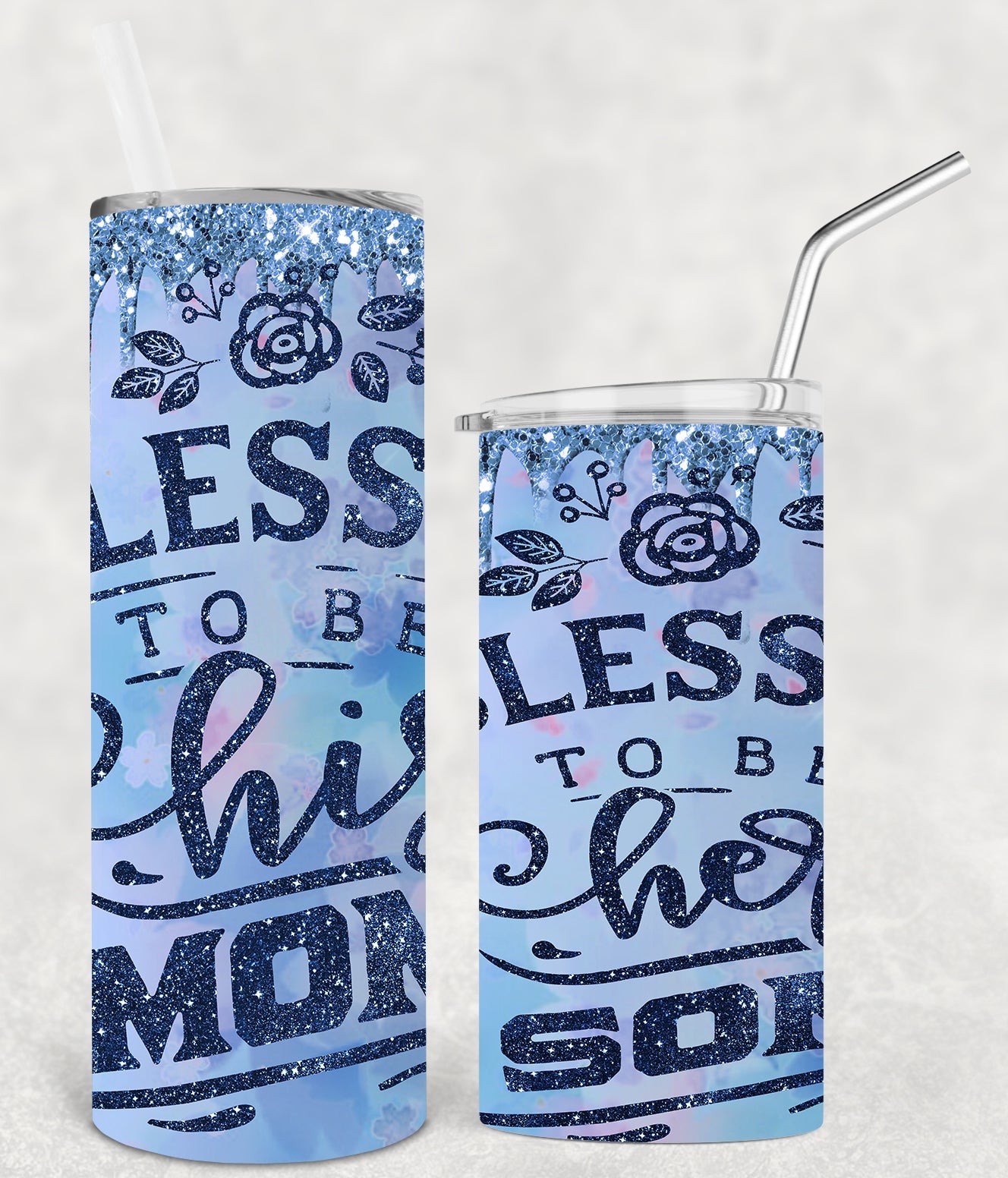 Blessed To Be Her Son 20 Oz Skinny Tumbler