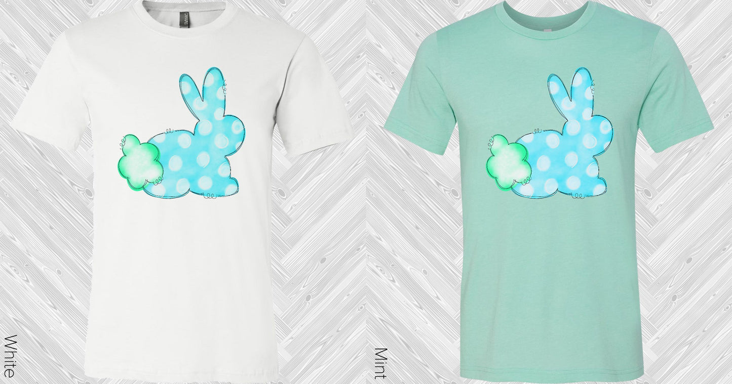Blue Polka Dot Bunny Graphic Tee Graphic Tee