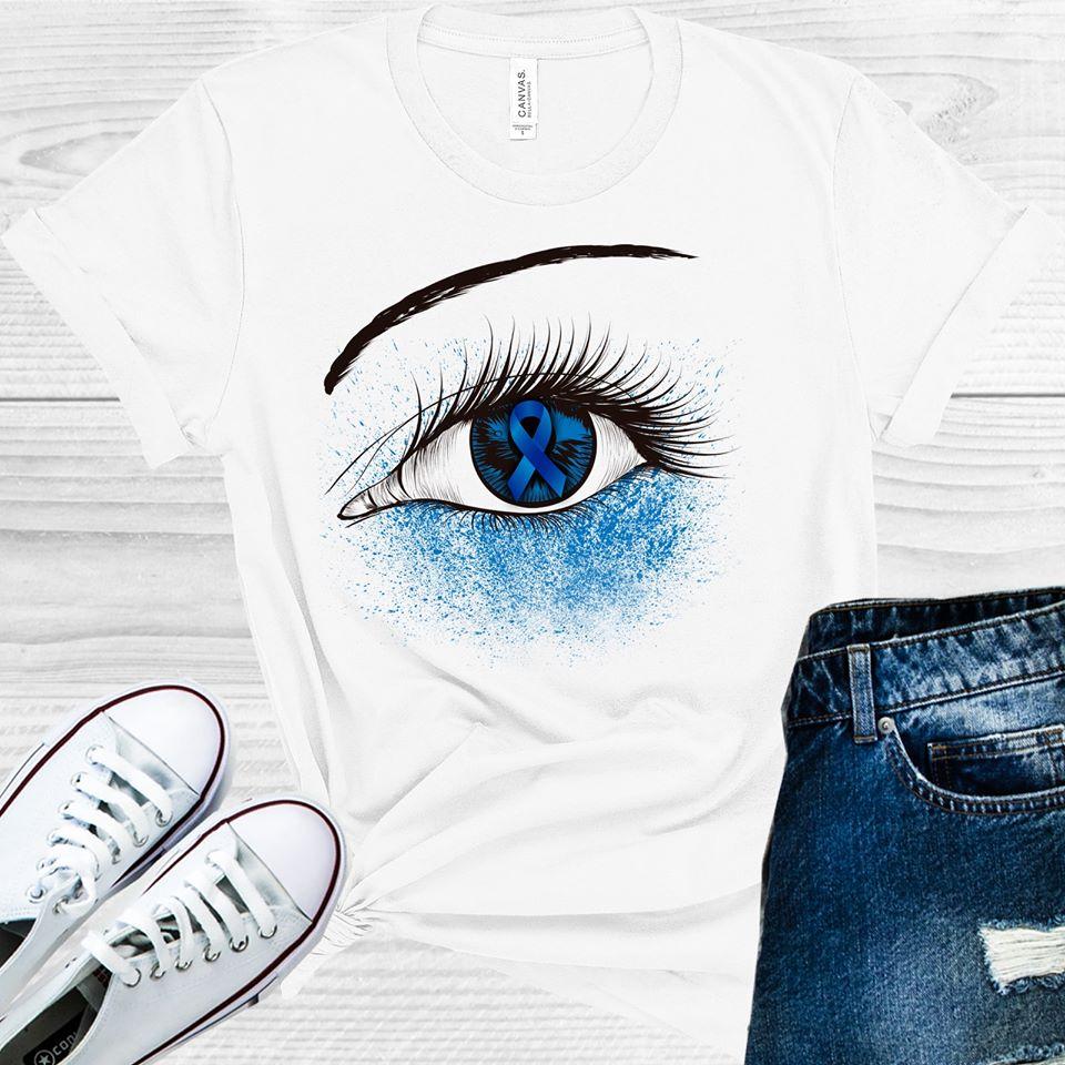 Blue Ribbon Awareness Eye Graphic Tee Graphic Tee