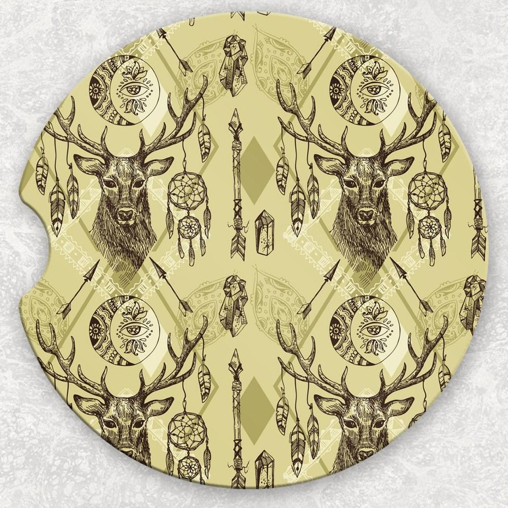 Car Coaster Set - Boho Deer