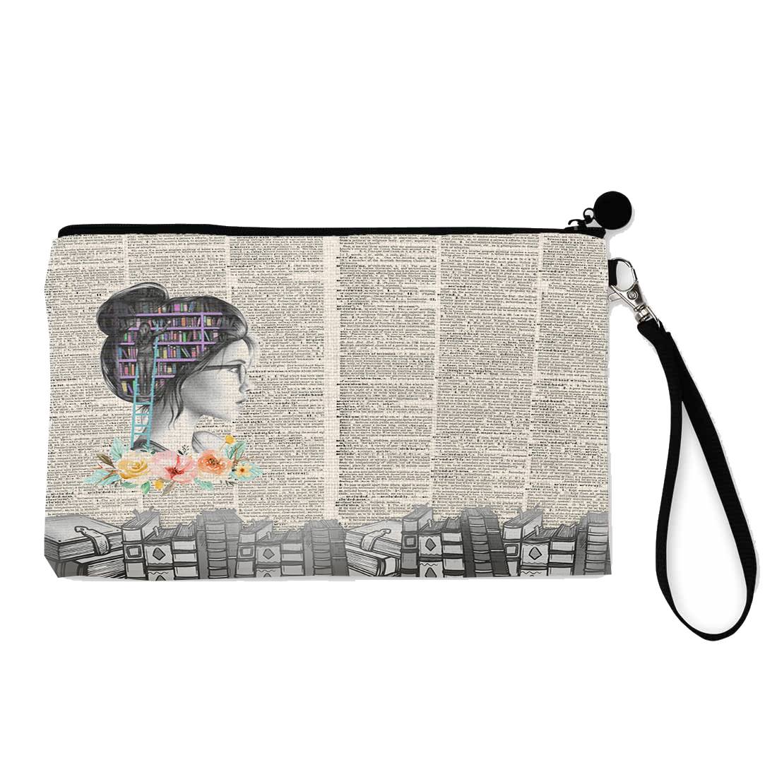 Book Girl Wristlet