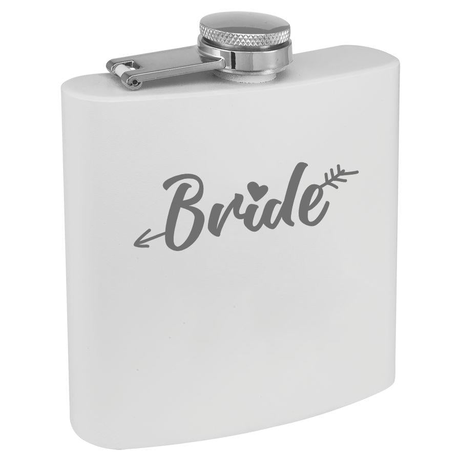 Bride 6 Oz Engraved Flask Polar Camel