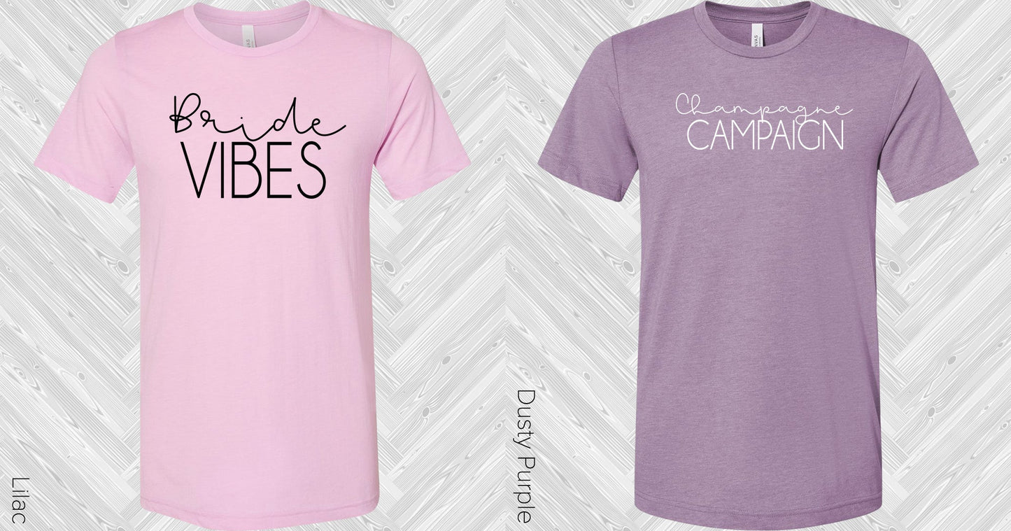 Champagne Campaign Wedding Set Graphic Tee Graphic Tee