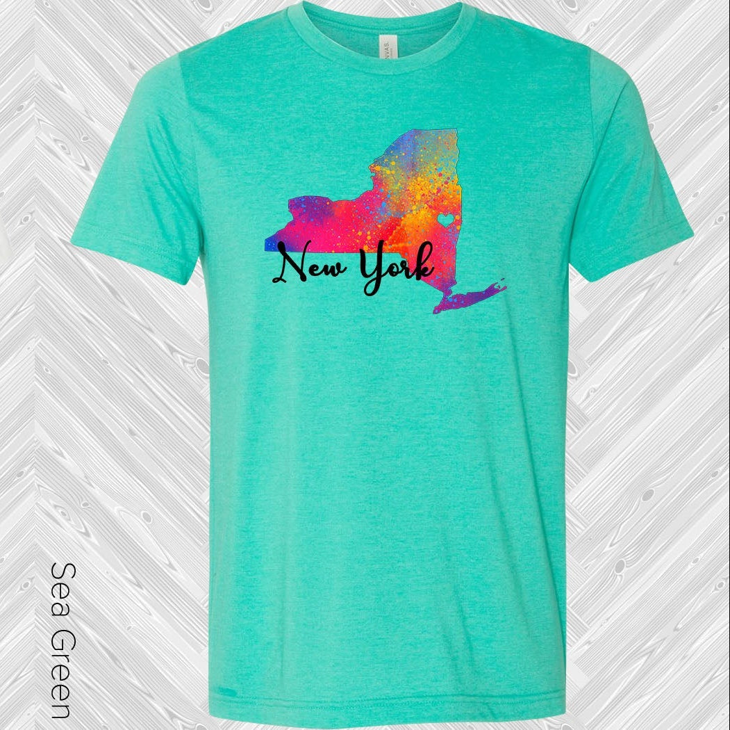 Bright Rainbow State Graphic Tee Graphic Tee