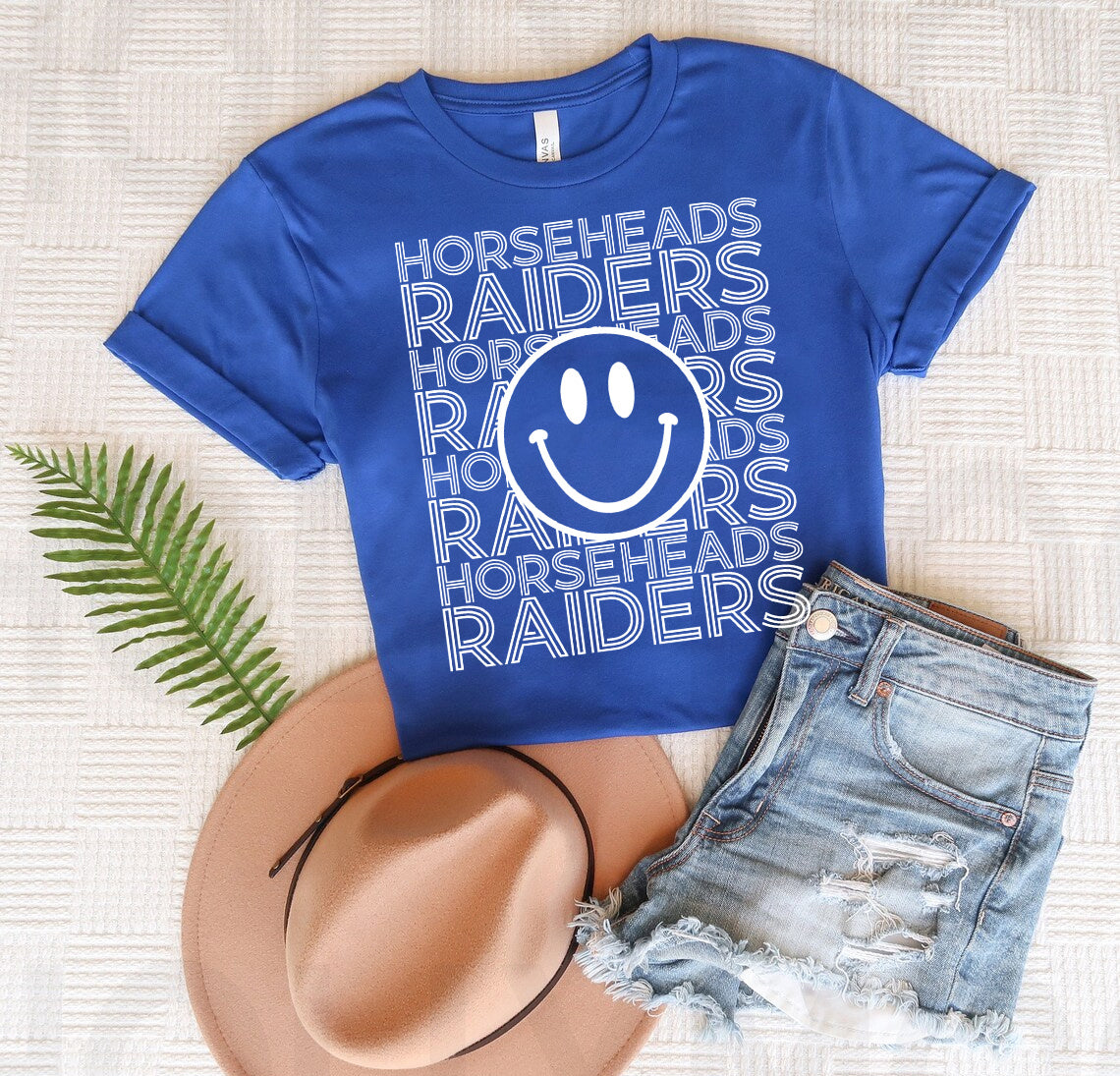 Customized Team Happy Face Graphic Tee