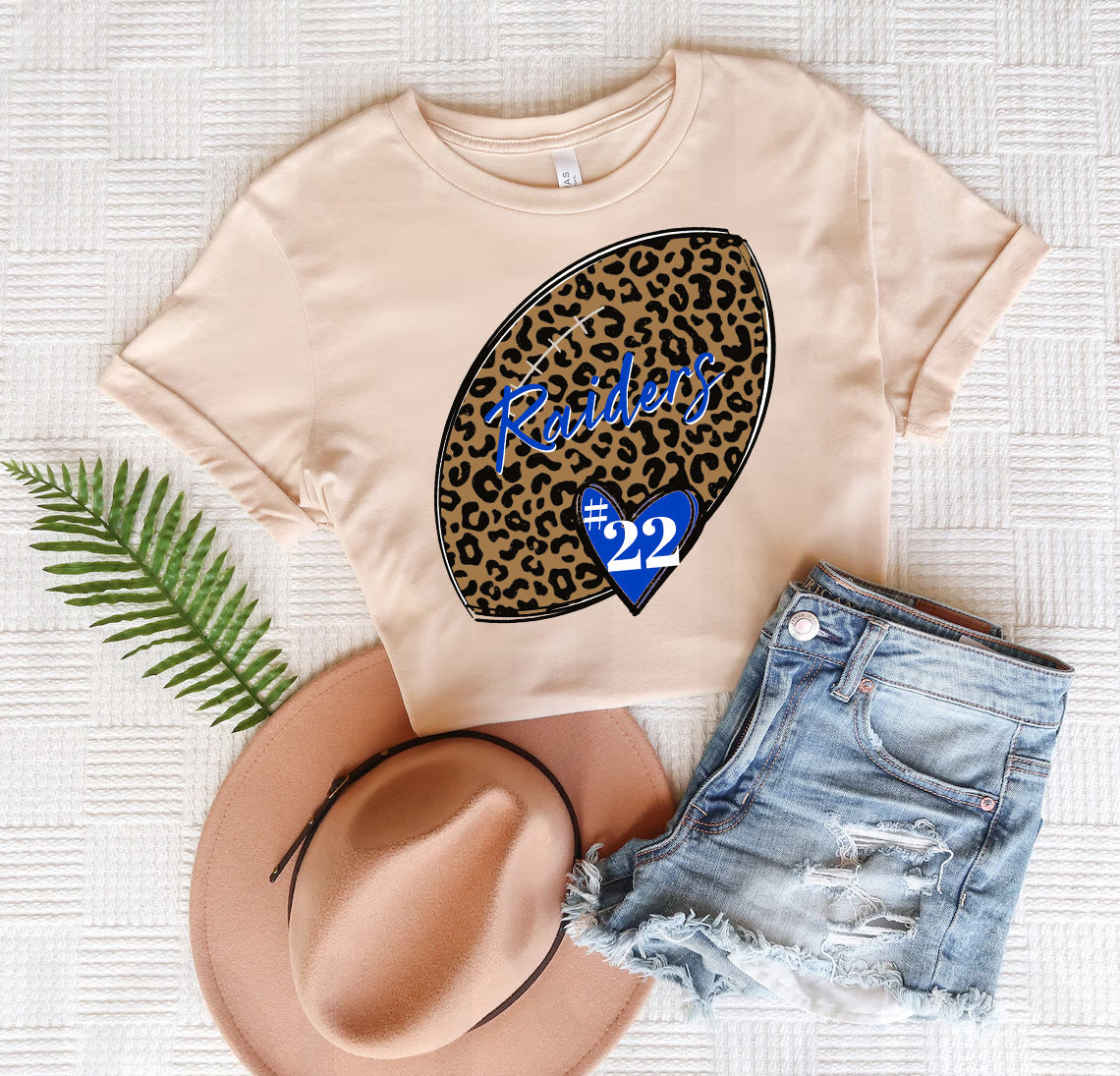 Customized Football Team with Number Graphic Tee