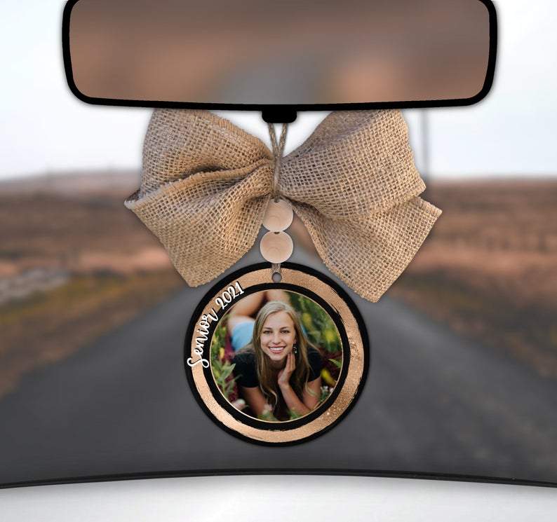Gold/black Photo Car Charm Ornament