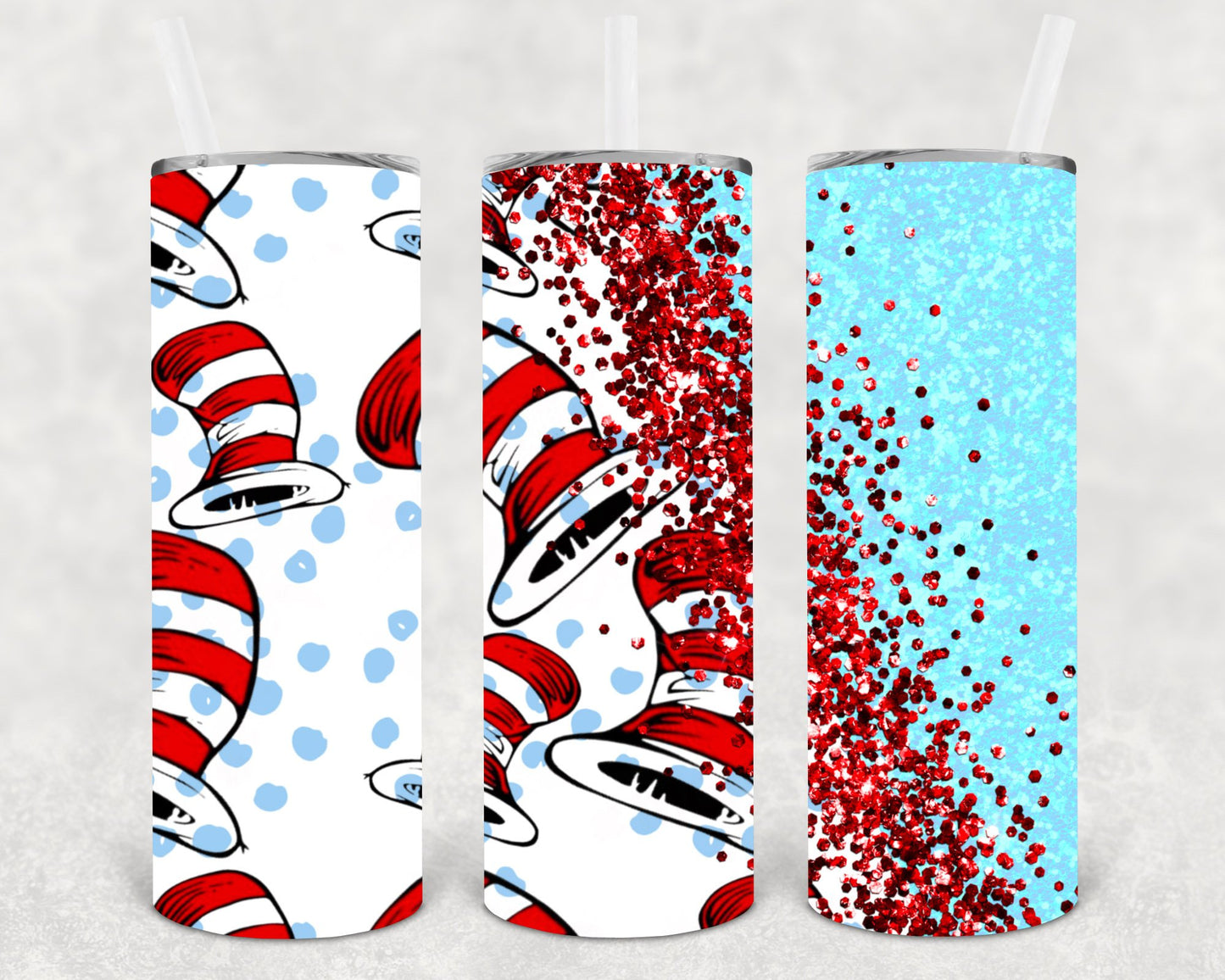 Cat In The Hat 20 Oz Skinny Tumbler