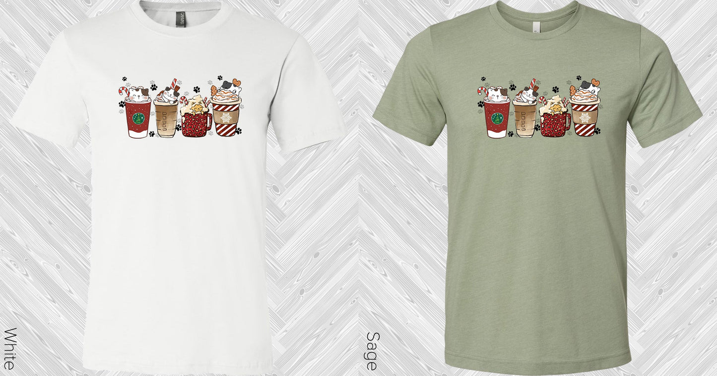 Cats Coffee Graphic Tee Graphic Tee