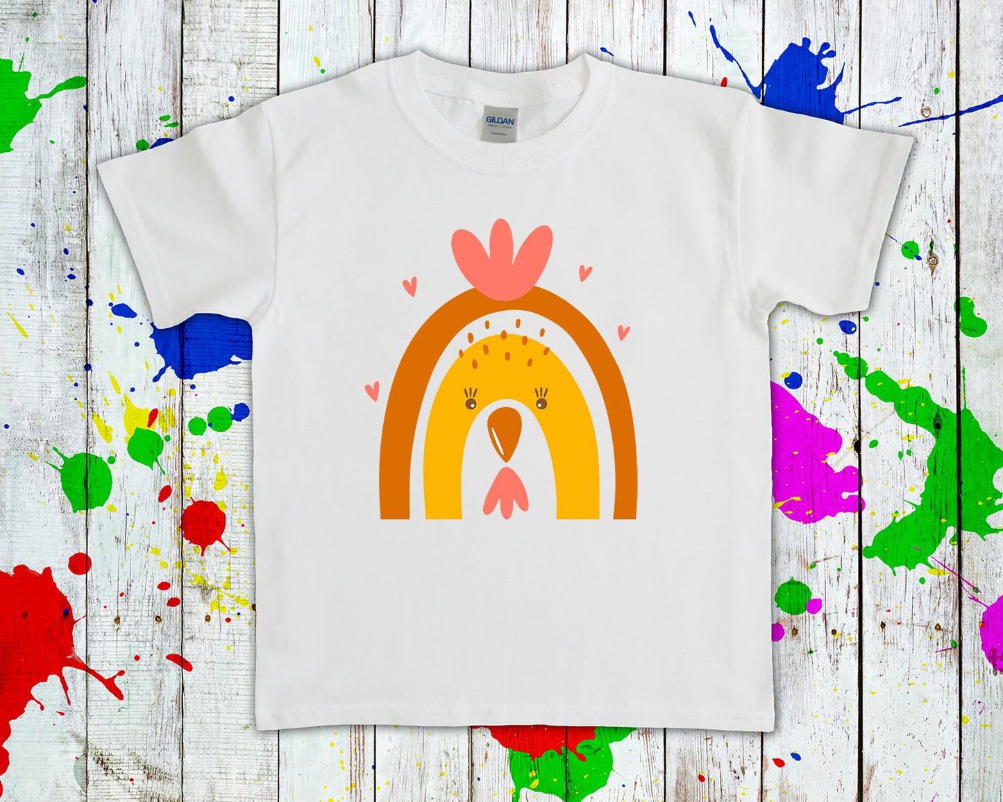 Chicken Rainbow Graphic Tee Graphic Tee