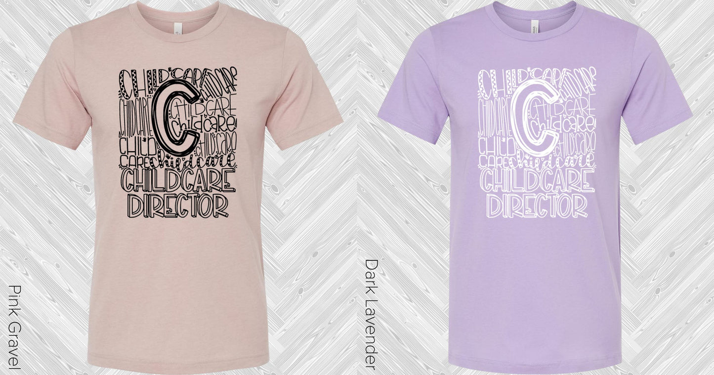 Childcare Director Subway Art Graphic Tee Graphic Tee