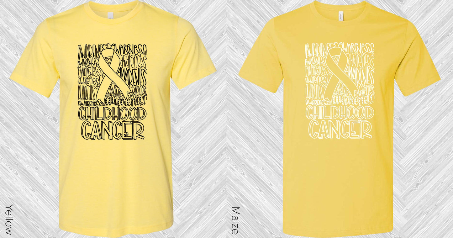 Childhood Cancer Subway Art Graphic Tee Graphic Tee