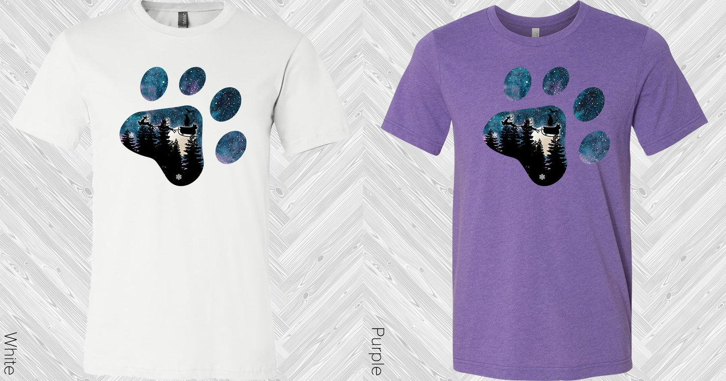 Christmas Paw Print Graphic Tee Graphic Tee