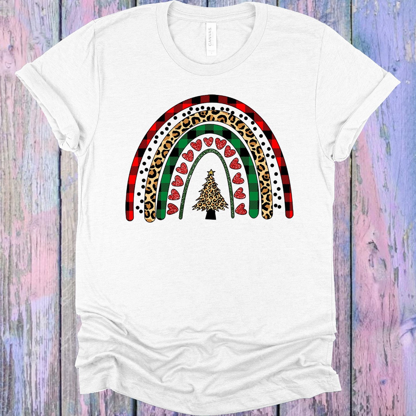 Christmas Rainbow Graphic Tee Graphic Tee