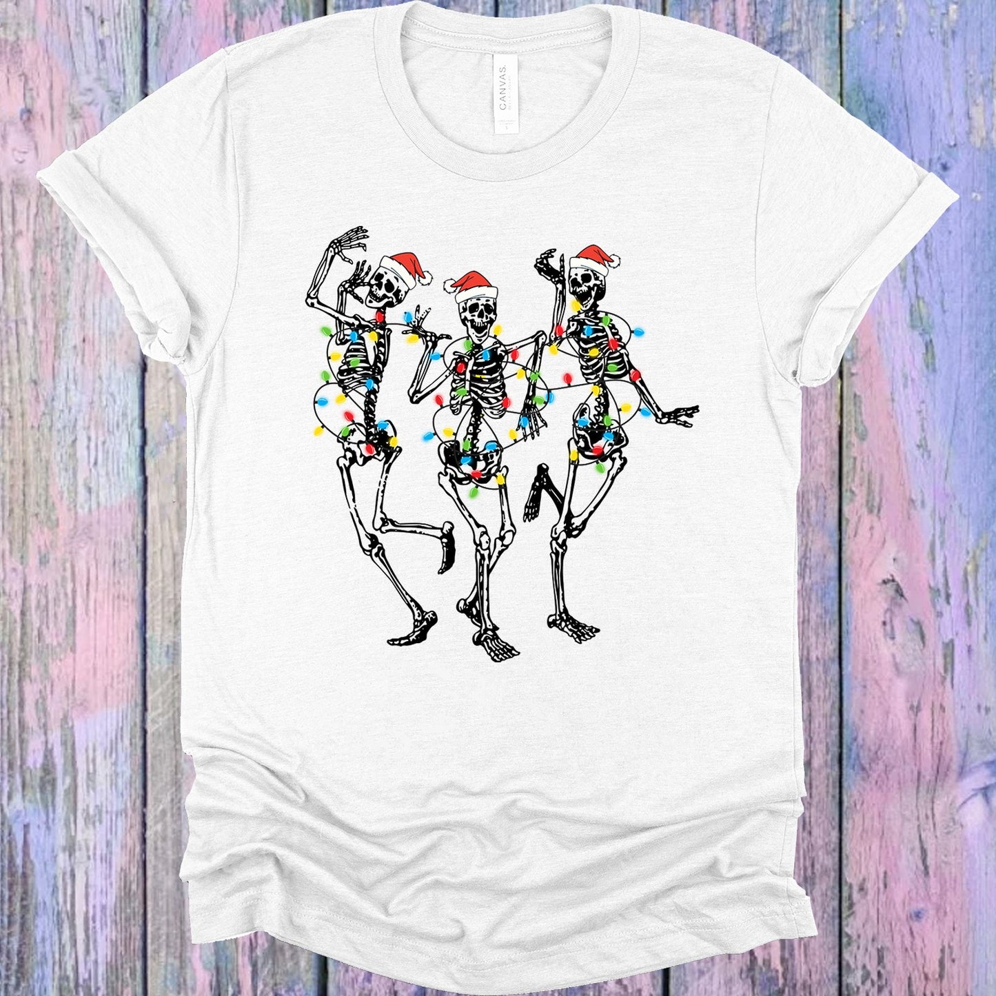 Christmas Skeleton Dancing Graphic Tee Graphic Tee