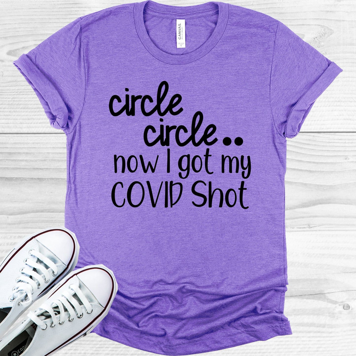 Circle Dot Now I Got My Covid Shot Graphic Tee Graphic Tee