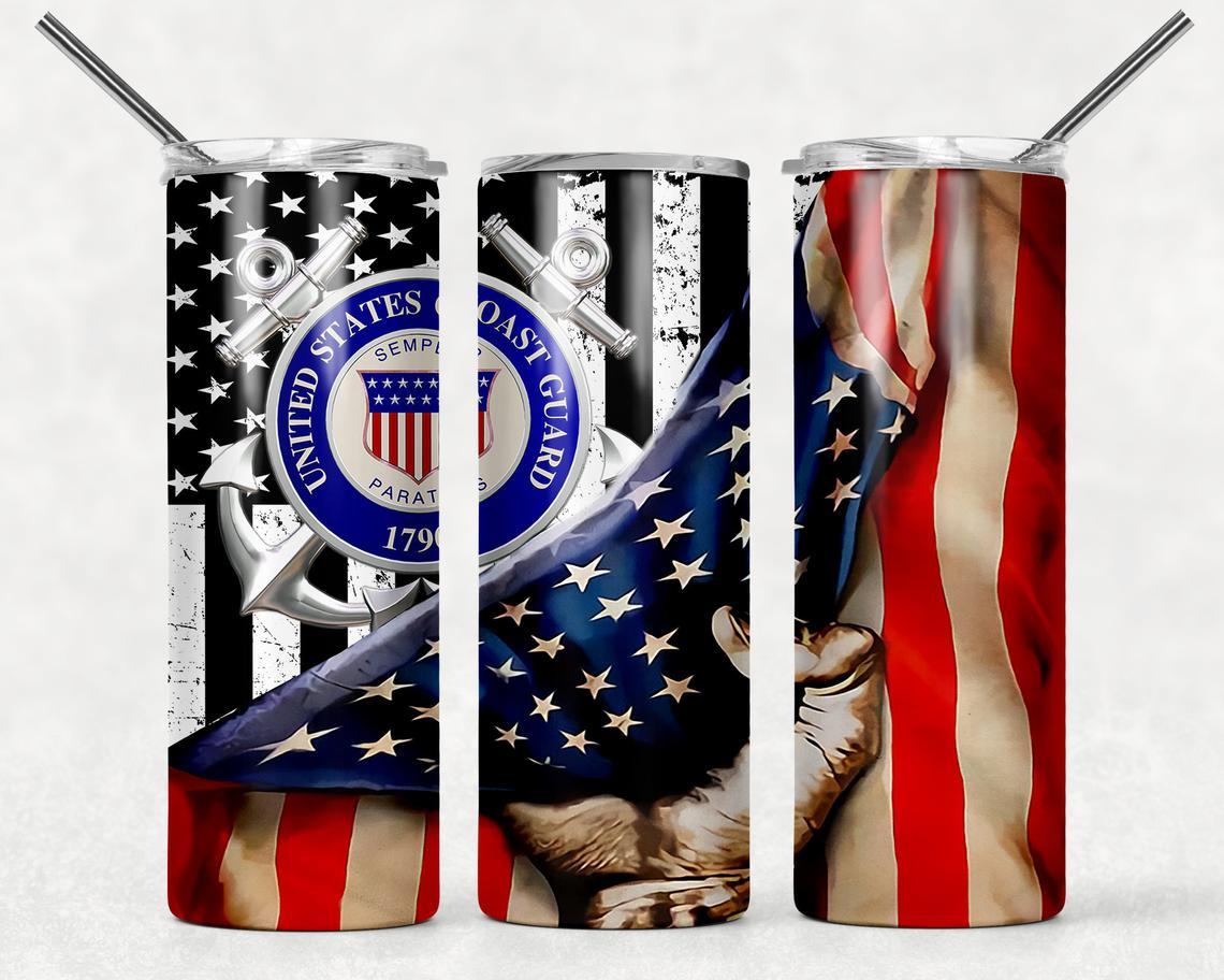 Coast Guard 20 Oz Skinny Tumbler