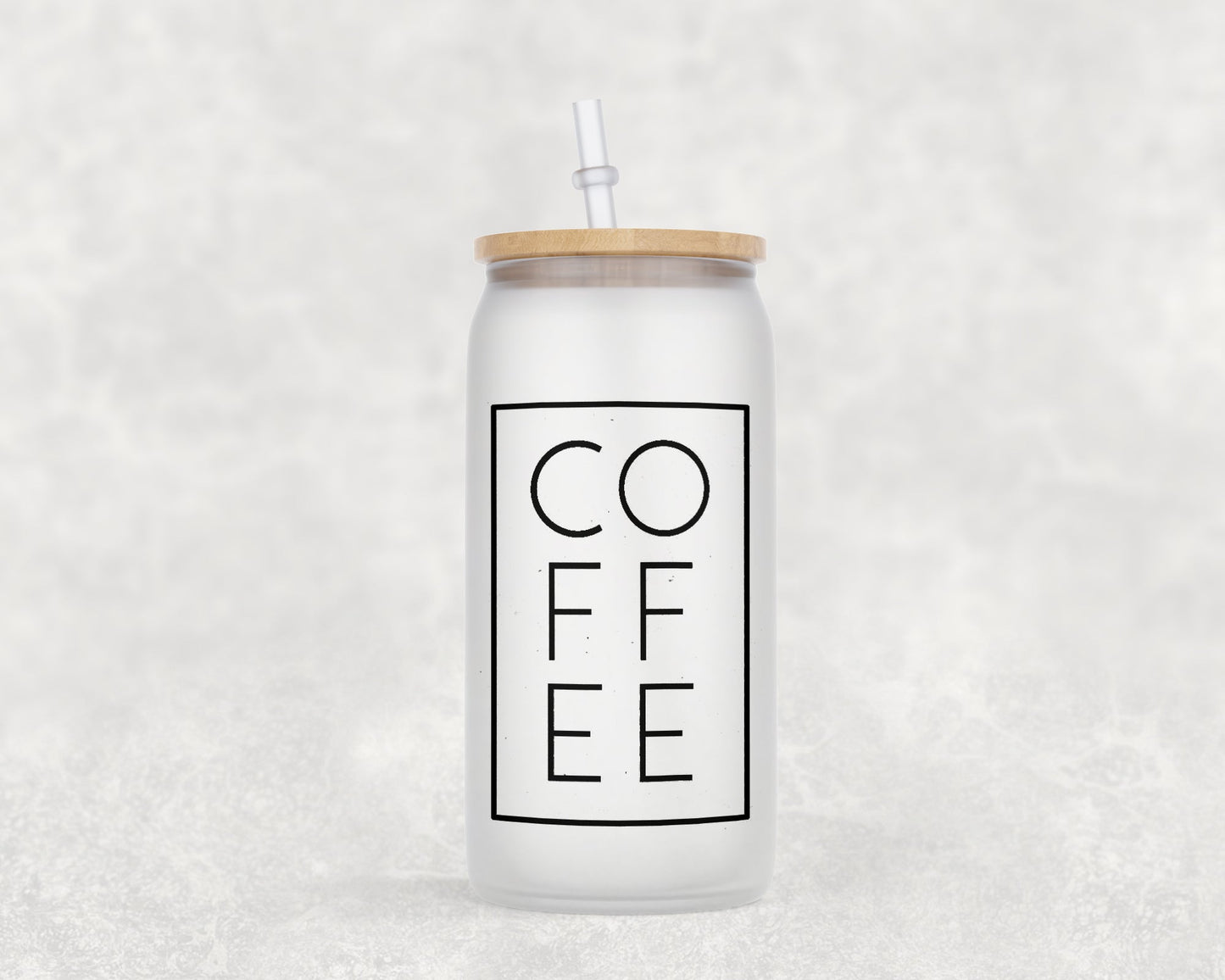 Coffee 16 Oz Glass Can Mug