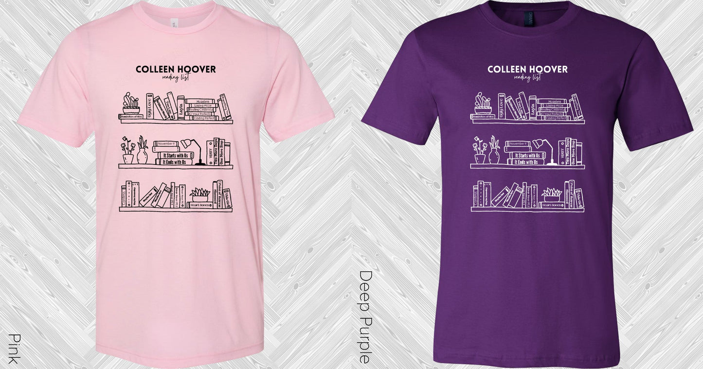 Colleen Hoover Reading List Graphic Tee Graphic Tee