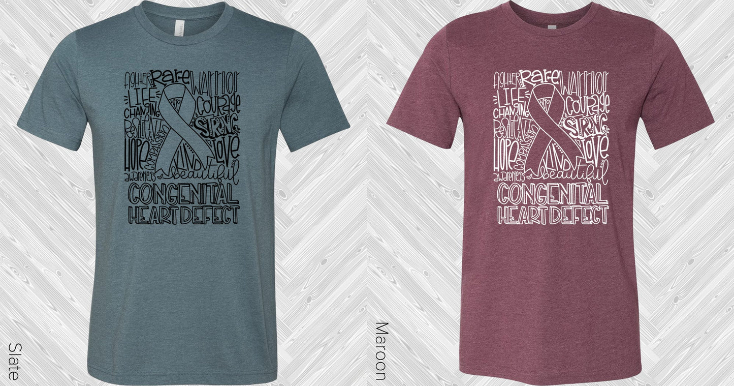 Congenital Heart Defect Subway Art Graphic Tee Graphic Tee