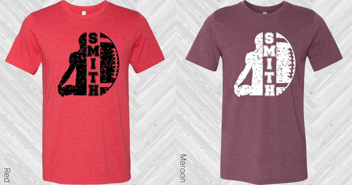 Customized Football With Name Graphic Tee Graphic Tee