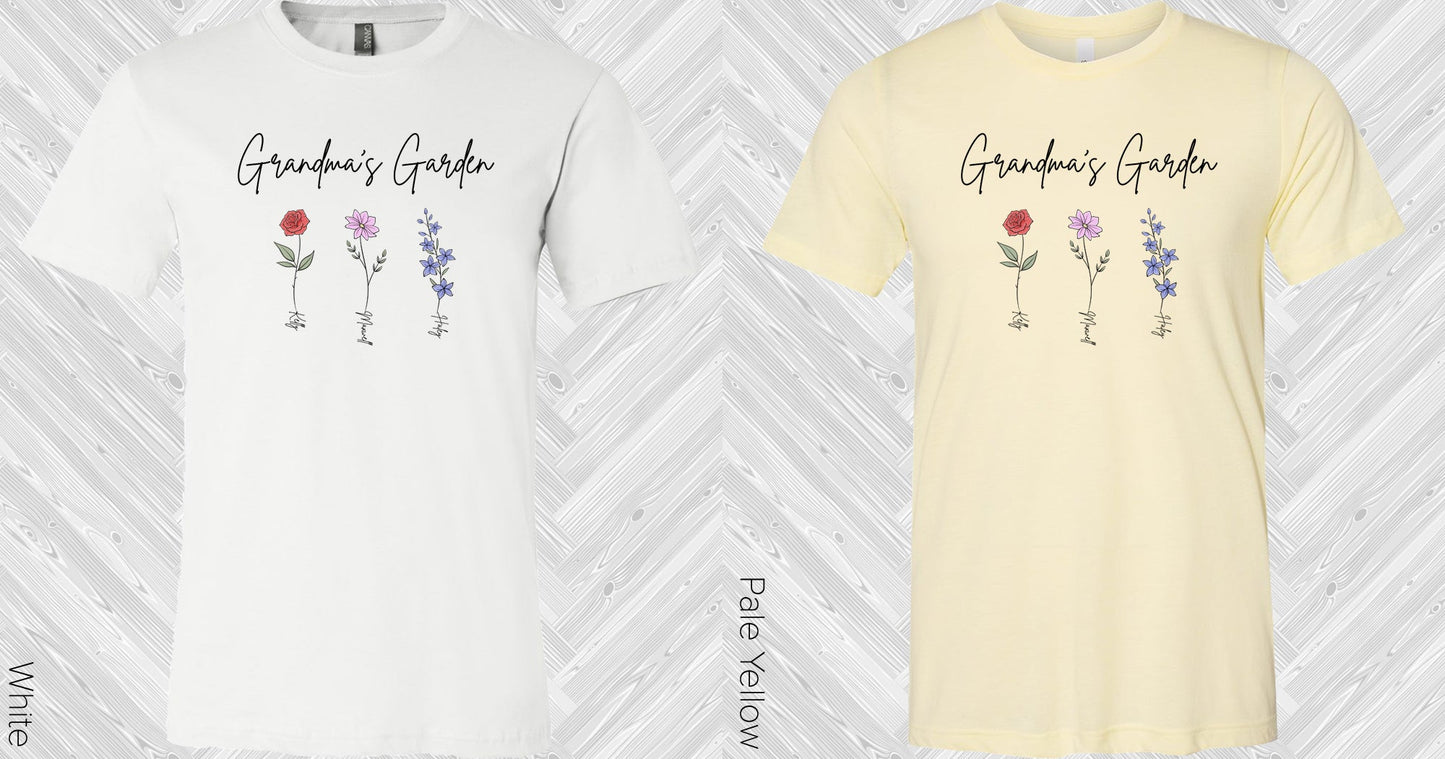 Customized Garden With Birth Month Flowers Graphic Tee Graphic Tee