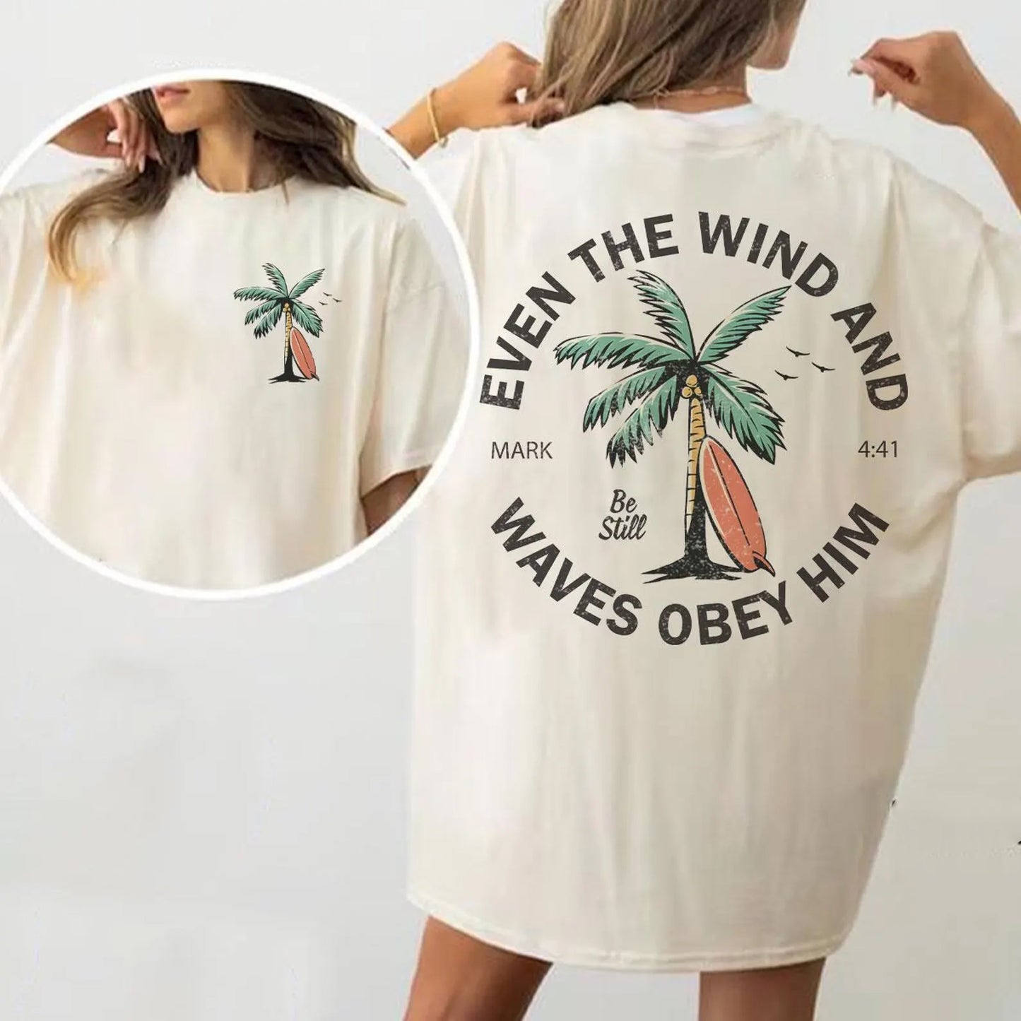 Even the Wind and Waves Obey Him Graphic Tee