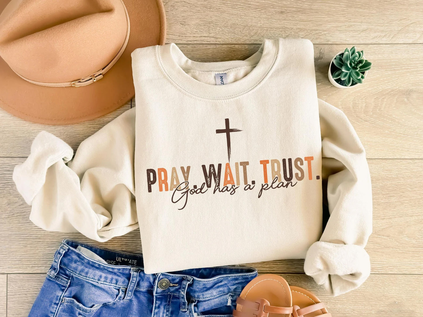 Pray Wait Trust Graphic Tee