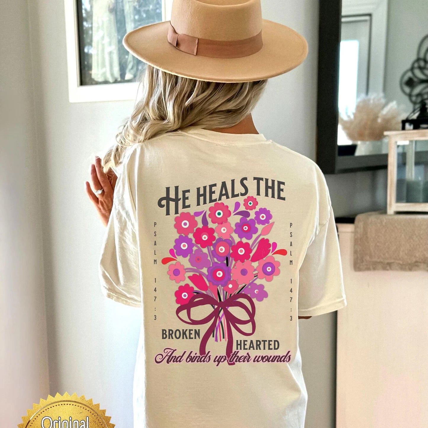 He Heals the Broken Hearted Graphic Tee