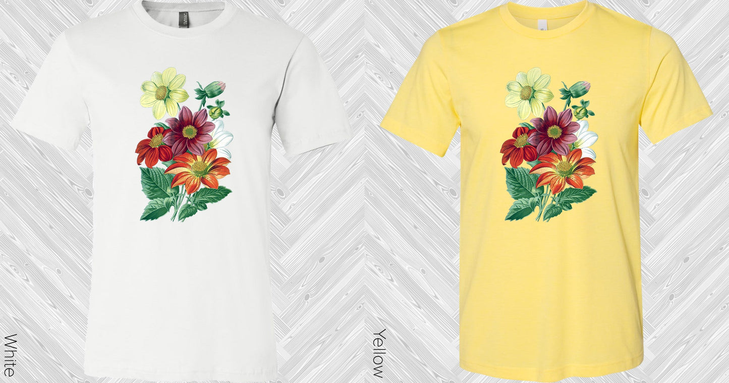 Dahlia Flowers Graphic Tee Graphic Tee