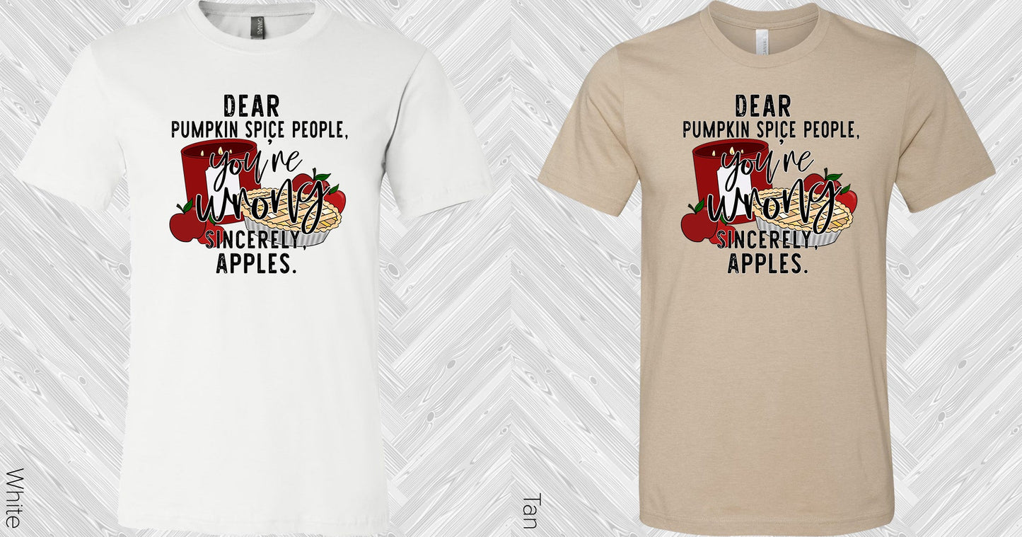 Dear Pumpkin Spice People Graphic Tee Graphic Tee