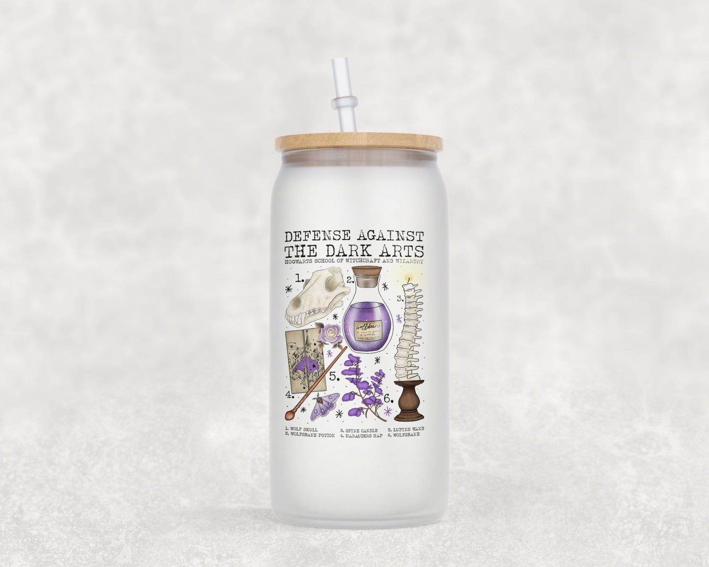 Defense Against The Dark Arts 16 Oz Glass Can Coffee Mug