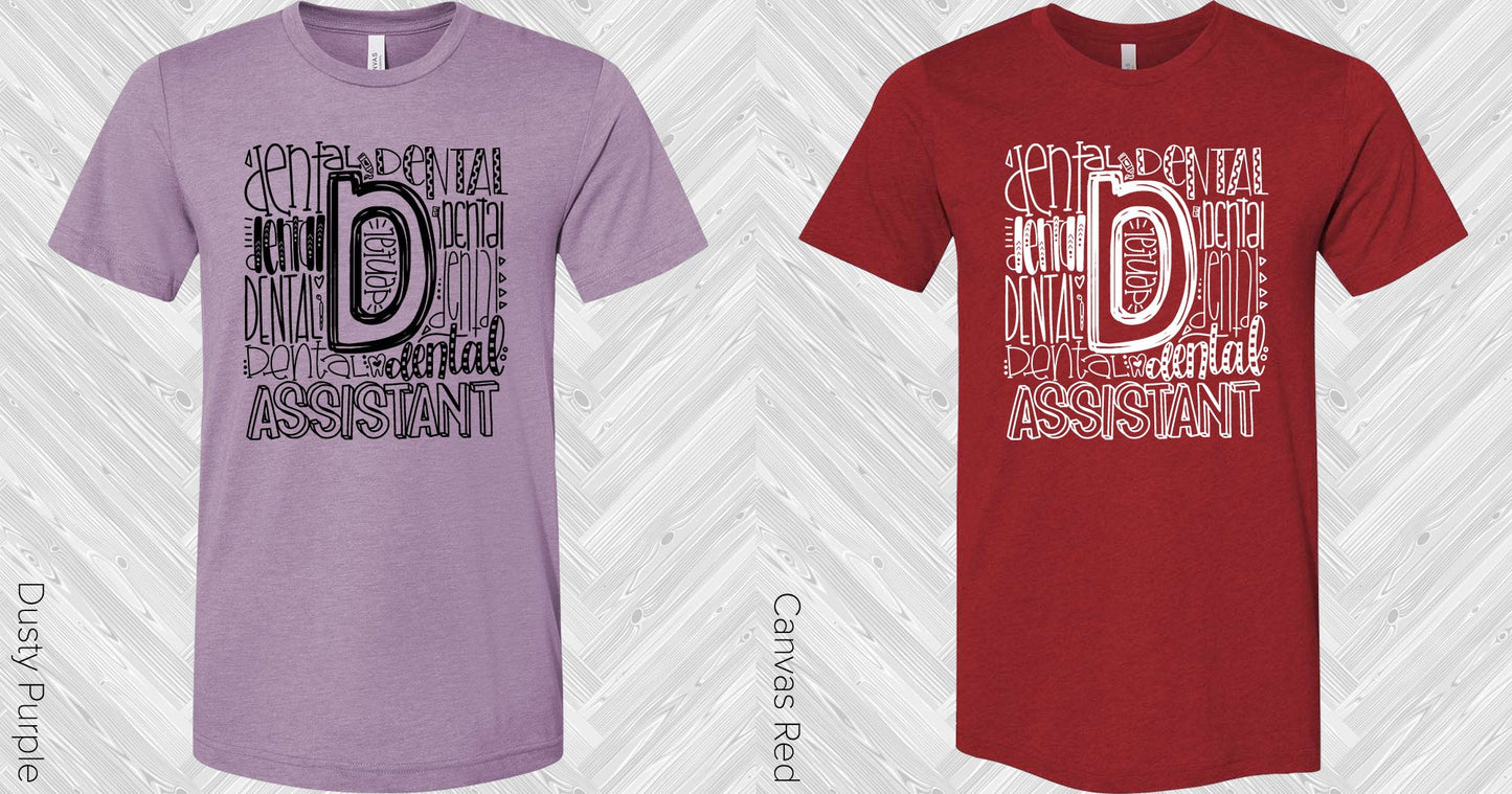 Dental Assistant Subway Art Graphic Tee Graphic Tee