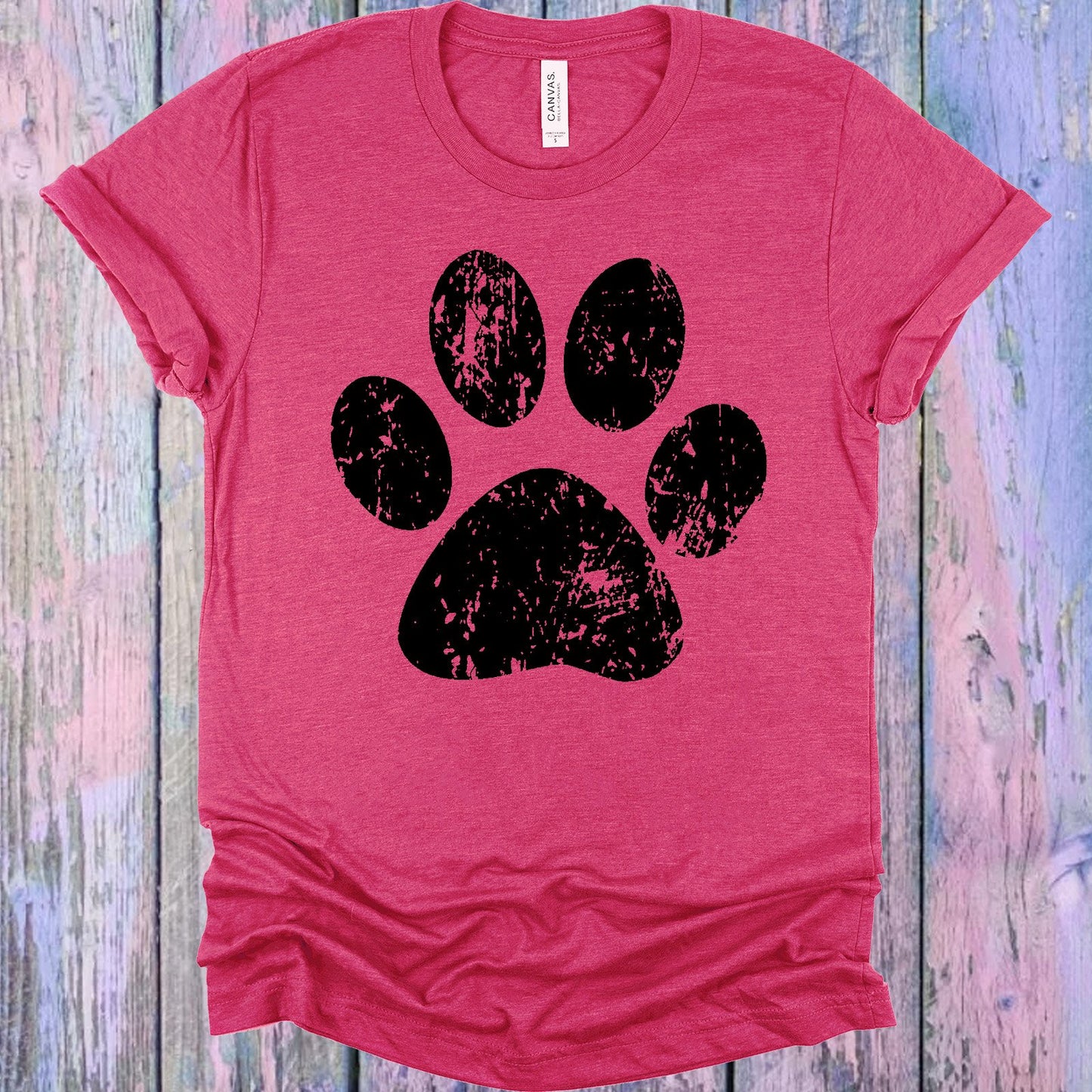 Distressed Paw Print Graphic Tee Graphic Tee