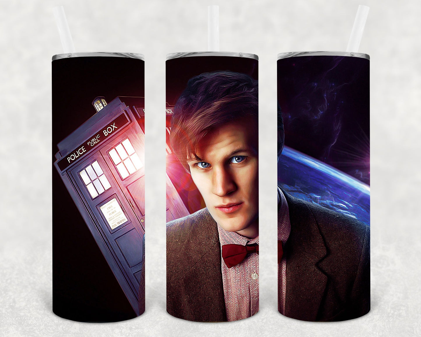 Dr Who Matt Smith 20 Oz Skinny Tumbler