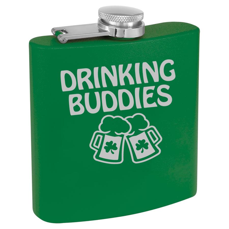 Drinking Buddies 6 Oz Engraved Flask Polar Camel
