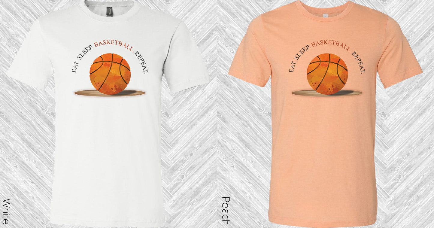 Eat Sleep Basketball Repeat Graphic Tee Graphic Tee
